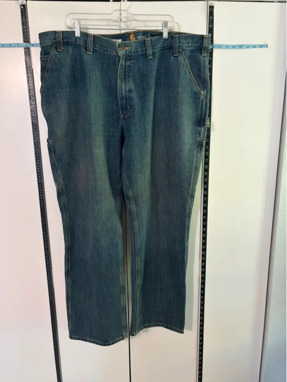 Carhartt Relaxed Fit Carpenter Jeans Men’s 44x30 Blue Denim Workwear NWOT